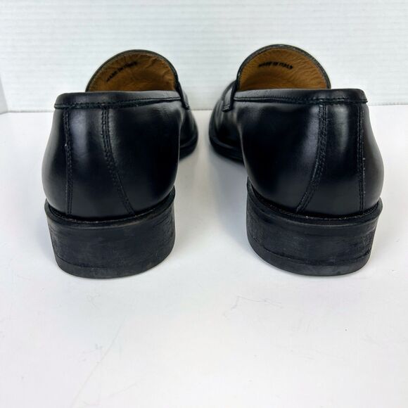 Johnston & Murphy Holden Penny Loafers Black Leather Shoes Made in Italy Men 8.5 main image 9